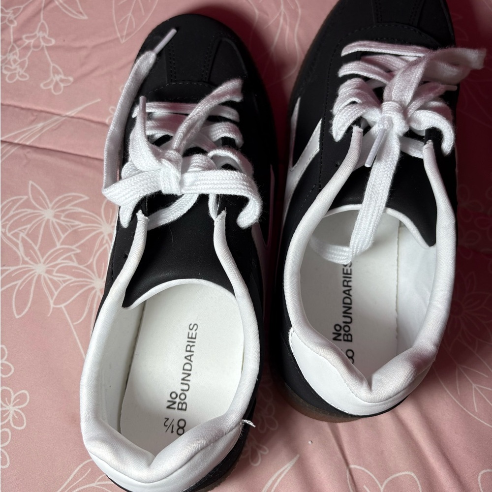 No Boundaries Black and White Women's Sneakers